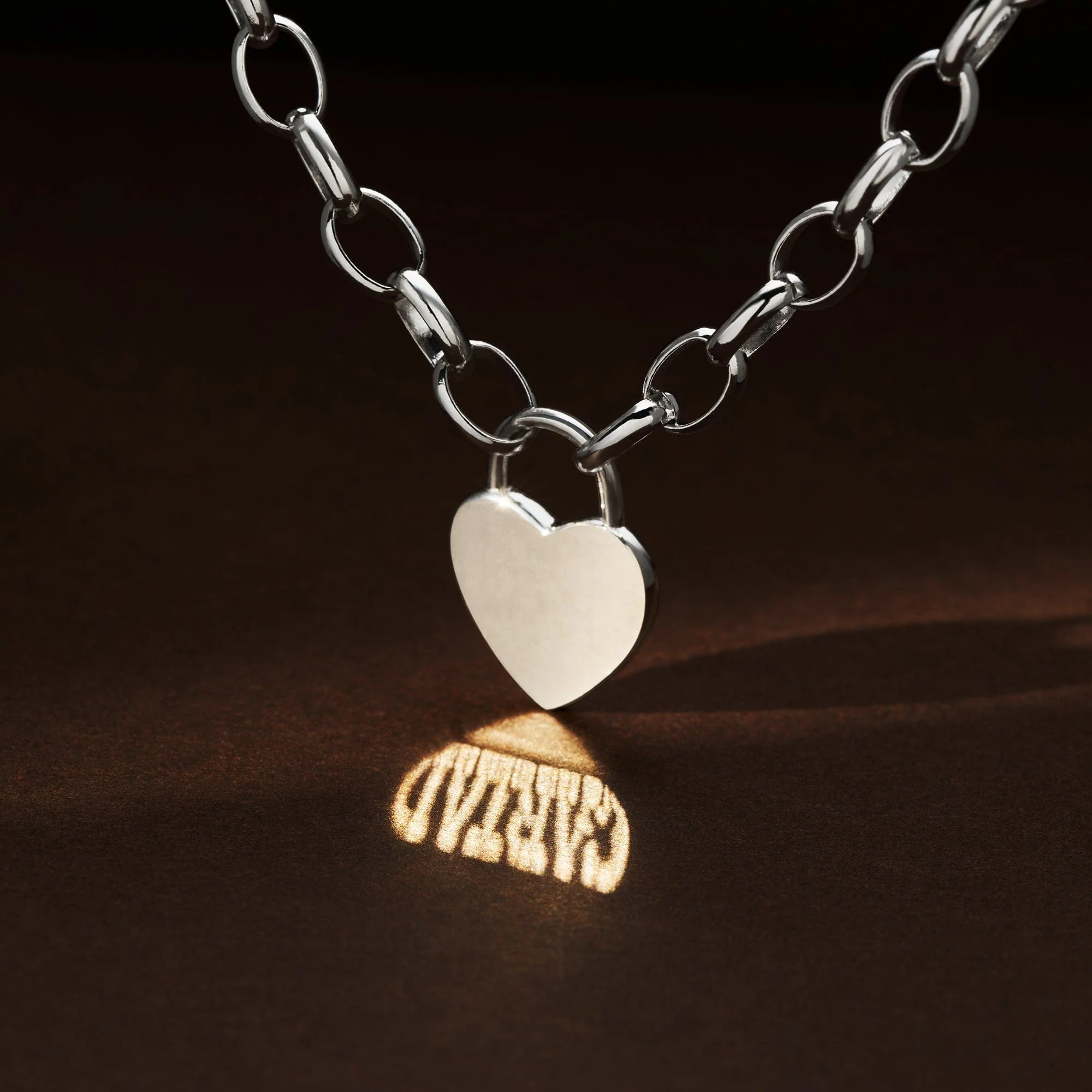 Cariad® Sterling Silver Padlock Necklace - Image 2